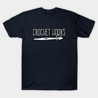 Crochet Hooks (white) T-Shirt